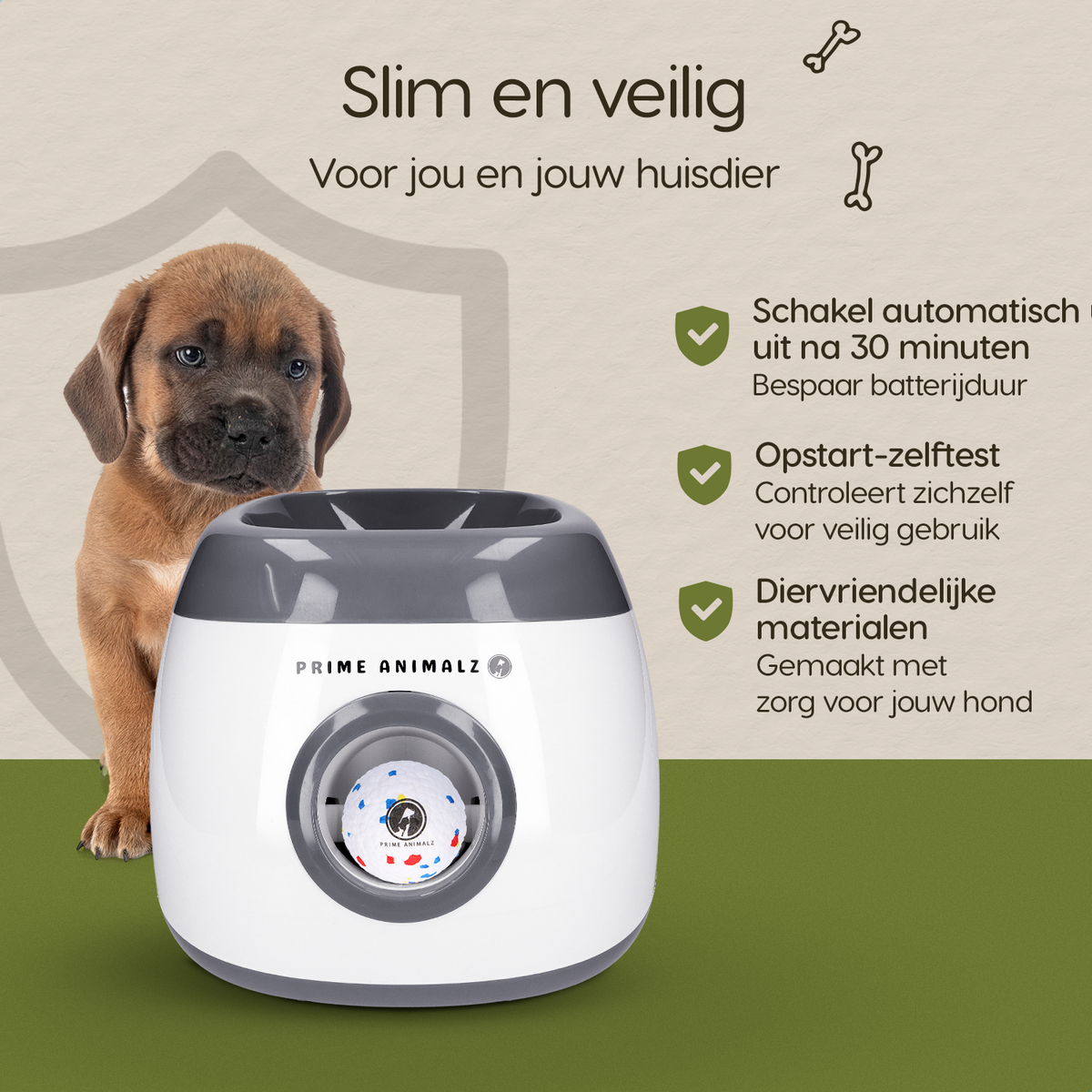 prime-animalz-automatische-ballenwerper-l10max-grijs-slim-veilig