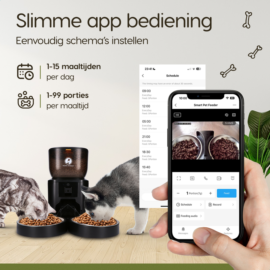 Volledige controle vanaf je telefoon.