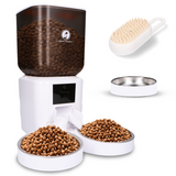 Prime AnimalZ automatische voerbak premium upgraded 7 liter model ECC wit als productfoto op witte achtergrond zonder iconen