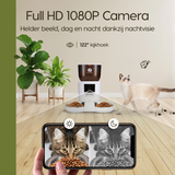 Prime AnimalZ automatische voerbak premium 4 liter dubbel F400DCC wit met camera en nachtvisie