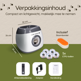 Verpakkingsinhoud van de Prime AnimalZ automatische ballenwerper L10MAX grijs