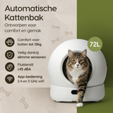 Prime AnimalZ automatische kattenbak XXL 72L met slimme sensoren, app bediening en fluisterstille werking
