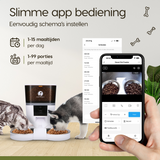 Prime AnimalZ automatische voerbak 4 liter dubbel F400DCA wit met app bediening voor voeding op afstand