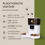 Prime AnimalZ automatische voerbak 4 liter dubbel F400DCA wit met overzicht van slimme functies
