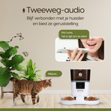 Prime AnimalZ automatische voerbak 4 liter dubbel F400DCA wit met tweeweg audio communicatie