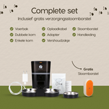 Verpakkingsinhoud van de Prime AnimalZ automatische voerbak 4 liter dubbel F400DCA zwart