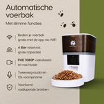 Prime AnimalZ automatische voerbak 4 liter enkel F400ECA wit met overzicht van slimme functies