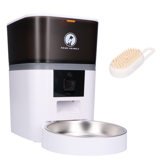 Prime AnimalZ automatische voerbak 4 liter enkel F400ECA wit productfoto zonder iconen op witte achtergrond