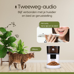 Prime AnimalZ automatische voerbak 4 liter enkel F400ECA wit met tweeweg audio communicatie