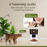 Prime AnimalZ automatische voerbak 4 liter enkel F400ECA wit met tweeweg audio communicatie