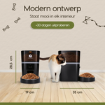 Afmetingen van de Prime AnimalZ automatische voerbak 4 liter enkel F400ECA zwart