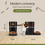 Afmetingen van de Prime AnimalZ automatische voerbak 4 liter enkel F400ECA zwart