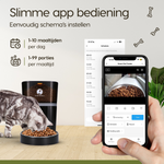 Prime AnimalZ automatische voerbak 4 liter enkel F400ECA zwart met app bediening voor voeding op afstand