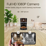 Prime AnimalZ automatische voerbak 4 liter enkel F400ECA zwart met camera en nachtvisie