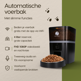 Prime AnimalZ automatische voerbak 4 liter enkel F400ECA zwart met overzicht van slimme functies
