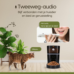 Prime AnimalZ automatische voerbak 4 liter enkel F400ECA zwart met tweeweg audio communicatie