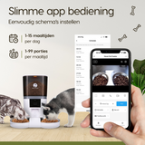Prime AnimalZ automatische voerbak 6 liter enkel F600ECA wit met app bediening voor voeding op afstand