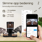 Prime AnimalZ automatische voerbak 6 liter enkel F600ECA zwart met app bediening voor voeding op afstand
