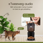 Prime AnimalZ automatische voerbak met tweeweg audio 7 liter zwart premium enkel