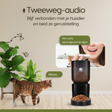 Prime AnimalZ automatische voerbak met tweeweg audio 7 liter zwart premium enkel