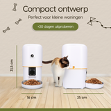 Afmetingen van de Prime AnimalZ automatische voerbak compact F400ECB wit
