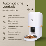 Details van de Prime AnimalZ automatische voerbak compact F400ECB wit
