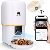 Prime AnimalZ automatische voerbak compact F400ECB wit met app bediening