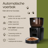Prime AnimalZ automatische voerbak premium 4 liter dubbel F400DCC zwart met overzicht van slimme functies