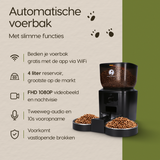 Slimme functies van de Prime AnimalZ automatische voerbak premium 4 liter F400DCC zwart overzichtelijk weergegeven