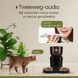 Prime AnimalZ automatische voerbak premium 4 liter F400DCC zwart met tweeweg audio om op afstand te communiceren