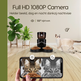 Prime AnimalZ automatische voerbak premium upgraded 4 liter model ECC zwart met ingebouwde camera en zicht op afstand