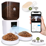 Prime AnimalZ automatische voerbak premium upgraded 7 liter model ECC wit met slimme voerplanning via de app