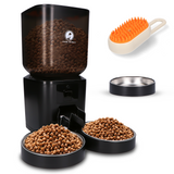 Prime AnimalZ automatische voerbak premium upgraded 7 liter model ECC zwart als productfoto op witte achtergrond zonder iconen
