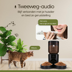 Prime AnimalZ automatische voerbak premium upgraded 7 liter model ECC zwart met tweeweg audio communicatie via de app