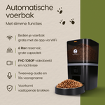 Overzicht van de slimme functies van de Prime AnimalZ automatische voerbak standaard 6 liter enkel F600ECA zwart