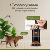 Prime AnimalZ automatische voerbak standaard 6 liter enkel F600ECA zwart met tweeweg audio voor contact op afstand