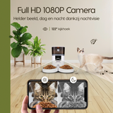 Prime AnimalZ automatische voerbak standaard upgraded 4 liter model EDA wit met ingebouwde camera voor zicht op afstand