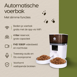 Slimme functies van de Prime AnimalZ automatische voerbak standaard upgraded 4 liter model EDA wit in één overzicht