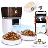Prime AnimalZ automatische voerbak standaard upgraded 4 liter model EDA wit met slimme voerinstellingen via de app