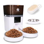 Prime AnimalZ automatische voerbak standaard upgraded 4 liter model EDA wit als losse productfoto op witte achtergrond