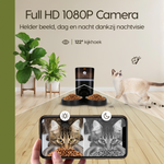 Prime AnimalZ automatische voerbak standaard upgraded 4 liter model EDA zwart met ingebouwde camera voor zicht op afstand