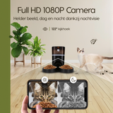 Prime AnimalZ automatische voerbak standaard upgraded 4 liter model EDA zwart met ingebouwde camera voor zicht op afstand