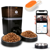 Prime AnimalZ automatische voerbak standaard upgraded 4 liter model EDA zwart met camera en automatische voermomenten