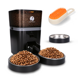 Prime AnimalZ automatische voerbak standaard upgraded 4 liter model EDA zwart als losse productfoto op witte achtergrond