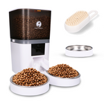 Prime AnimalZ automatische voerbak standaard upgraded 6 liter model ECC wit als losse productfoto op witte achtergrond
