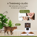 Prime AnimalZ automatische voerbak standaard upgraded 6 liter model ECC wit met tweeweg audio communicatie via de app