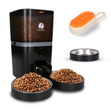Prime AnimalZ automatische voerbak standaard upgraded 6 liter model ECC zwart als losse productfoto op witte achtergrond