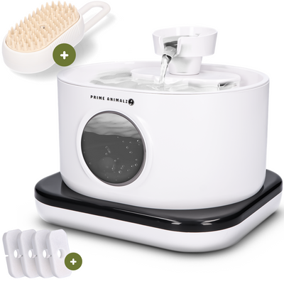 Prime AnimalZ drinkfontein D600A wit voor katten en honden, draadloos met sensor en 2,8 liter reservoir