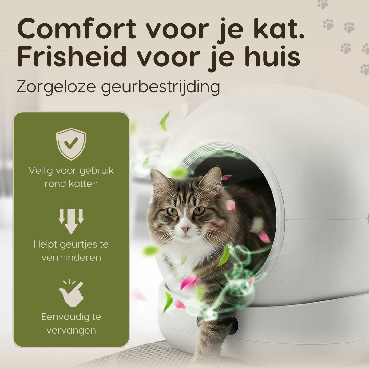 Prime AnimalZ geurpads voor automatische kattenbak 6 stuks voor meer comfort voor je kat
