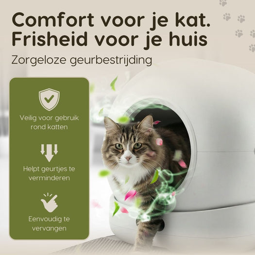 Prime AnimalZ geurpads voor automatische kattenbak 6 stuks voor meer comfort voor je kat